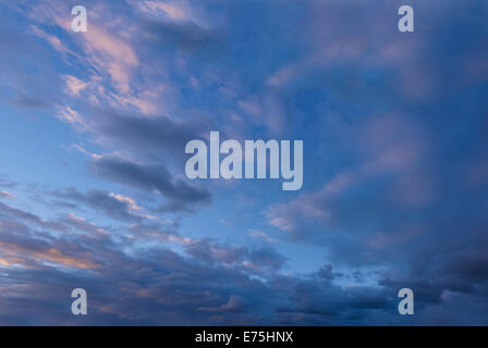 Clouds in a dusk sky Stock Photo