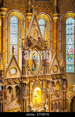 Interior of Matthias Church, Hungary, Budapest Stock Photo - Alamy