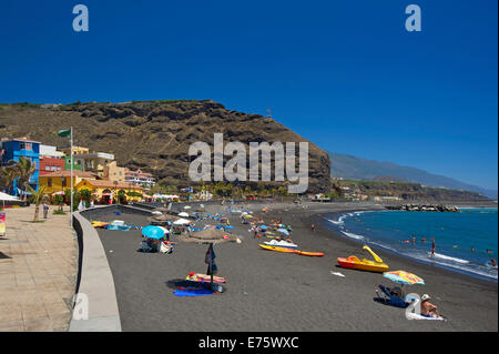 Beach, Puerto de Tazacorte, La Palma, Canary Islands, Spain Stock Photo