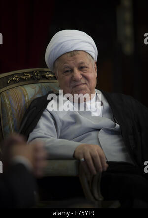 Tehran, Iran. 8th Sep, 2014. September 8, 2014 - Tehran, Iran - AKBAR HASHEMI RAFSANJANI, former Iranian President during an official meeting in Tehran. Morteza Nikoubazl/ZUMAPRESS © Morteza Nikoubazl/ZUMA Wire/Alamy Live News Stock Photo