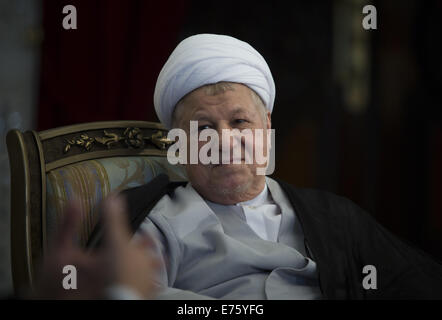 Tehran, Iran. 8th Sep, 2014. September 8, 2014 - Tehran, Iran - AKBAR HASHEMI RAFSANJANI, former Iranian President during an official meeting in Tehran. Morteza Nikoubazl/ZUMAPRESS © Morteza Nikoubazl/ZUMA Wire/Alamy Live News Stock Photo