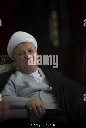 Tehran, Iran. 8th Sep, 2014. September 8, 2014 - Tehran, Iran - AKBAR HASHEMI RAFSANJANI, former Iranian President during an official meeting in Tehran. Morteza Nikoubazl/ZUMAPRESS © Morteza Nikoubazl/ZUMA Wire/Alamy Live News Stock Photo