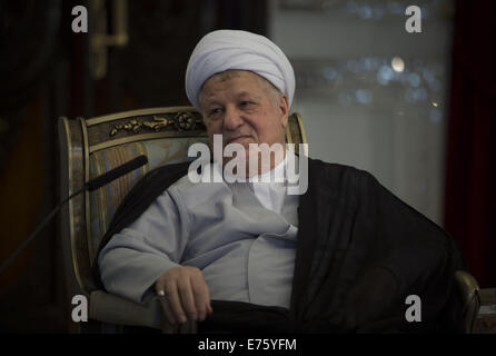 Tehran, Iran. 8th Sep, 2014. September 8, 2014 - Tehran, Iran - AKBAR HASHEMI RAFSANJANI, former Iranian President during an official meeting in Tehran. Morteza Nikoubazl/ZUMAPRESS © Morteza Nikoubazl/ZUMA Wire/Alamy Live News Stock Photo