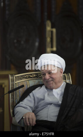 Tehran, Iran. 8th Sep, 2014. September 8, 2014 - Tehran, Iran - AKBAR HASHEMI RAFSANJANI, former Iranian President during an official meeting in Tehran. Morteza Nikoubazl/ZUMAPRESS © Morteza Nikoubazl/ZUMA Wire/Alamy Live News Stock Photo