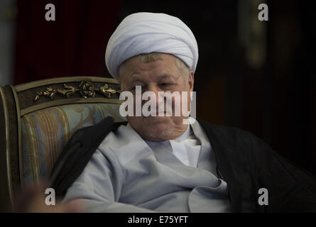 Tehran, Iran. 8th Sep, 2014. September 8, 2014 - Tehran, Iran - AKBAR HASHEMI RAFSANJANI, former Iranian President during an official meeting in Tehran. Morteza Nikoubazl/ZUMAPRESS © Morteza Nikoubazl/ZUMA Wire/Alamy Live News Stock Photo