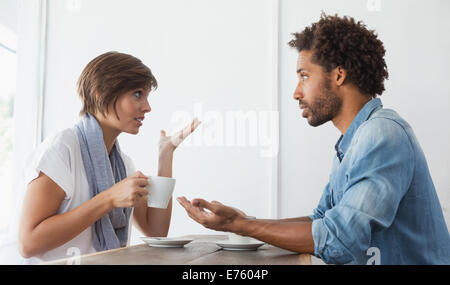 Casual couple having coffee together Stock Photo