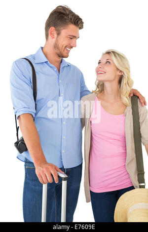Attractive couple ready to go on vacation Stock Photo