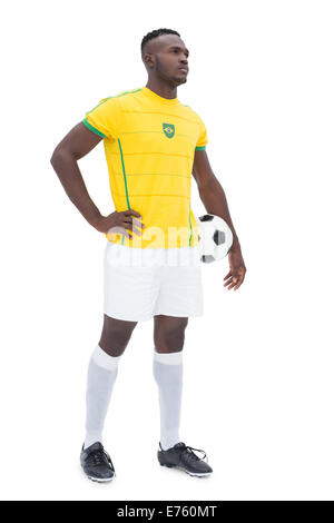 Full length of Brazilian football player Stock Photo