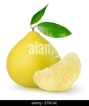 Pummelo fruit on white background Stock Photo