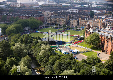 Kelvingrove Art Gallery and Museum and lawn bowls centre Glasgow Stock Photo