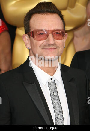 The 86th Annual Oscars held at Dolby Theatre - Red Carpet Arrivals  Featuring: Bono Where: Los Angeles, California, United States When: 02 Mar 2014 Stock Photo