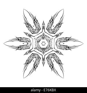 Sketch of tattoo as shuriken on the white background Stock Photo