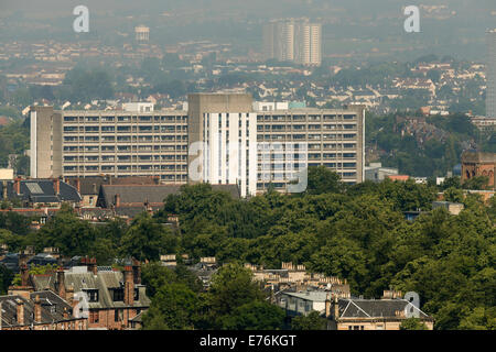 Gartnavel General Hospital Glasgow viewed from Gilmorehill Stock Photo