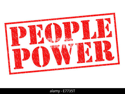 PEOPLE POWER red Rubber Stamp over a white background. Stock Photo