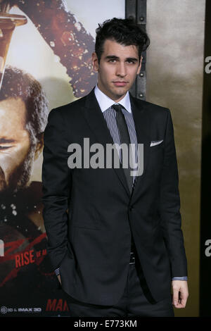 Celebrities attend premiere of Warner Bros. Pictures and Legendary Pictures' '300: Rise Of An Empire' at TCL Chinese Theatre.  Featuring: Nick Simmons Where: Los Angeles, California, United States When: 04 Mar 2014 Stock Photo
