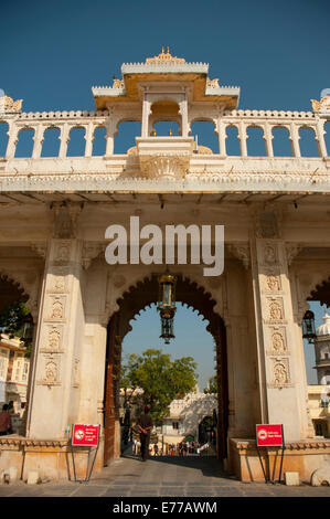 Entrance gate, City Palace, Udaipur, Rajasthan, India. Stock Photo