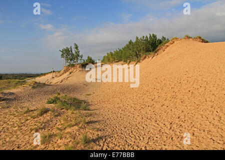 Sand dunes in Sleeping Bear National Park, along Lake Michigan in Michigan, USA. Stock Photo