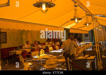 Interior of Le Cafe la Nuit in Arles France Stock Photo