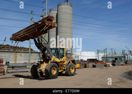 Volvo All terrain or rough terrain forklift at construction site Stock Photo
