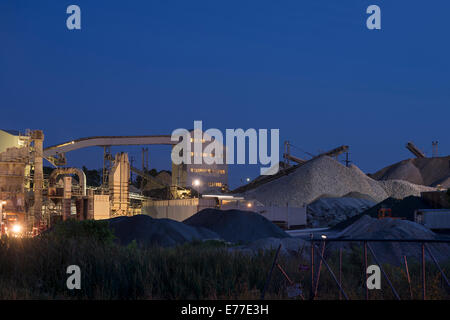 Quarry At Night Stock Photo