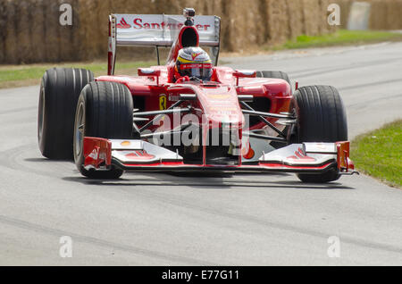The Ferrari F60 is a Formula One motor racing car, which Scuderia Ferrari Marlboro used to compete in the 2009 Formula 1 season. Racing at Goodwood Stock Photo
