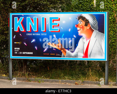 Colourful poster for the circus Knie, the Swiss national circus. Stock Photo