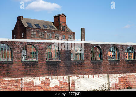 Construction and building work at Eagle Works at Little Kelham sustainable property development in Kelham Island Sheffield. Stock Photo