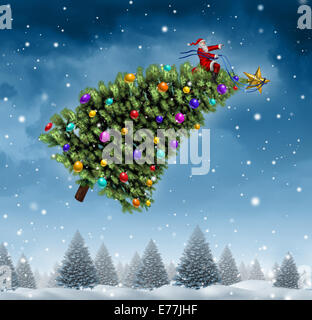 christmas tree on winter background, Decorative Christmas wallpaper, art  illustration painted with watercolors Stock Photo - Alamy