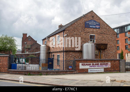 The Kelham Island Brewery, a small independent micro brewery based in Sheffield, South Yorkshire  England Stock Photo