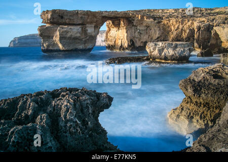 The Azure Window on the Island of Gozo in the Mediterranean Stock Photo