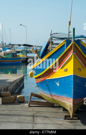 Bright color's to be found at Marsaxlokk on the Mediterranean Island of Malta Stock Photo