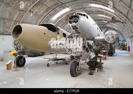 Images taken at Malta's aviation museum near Rabat Stock Photo