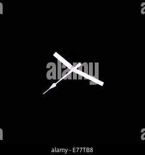 A close up shot of a clock face Stock Photo