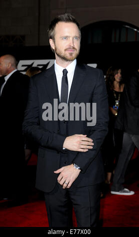 Film Premiere of Need for Speed  Featuring: Aaron Paul Where: Los Angeles, California, United States When: 07 Mar 2014 Stock Photo