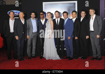 Film Premiere of Need for Speed  Featuring: Cast members Where: Los Angeles, California, United States When: 07 Mar 2014 Stock Photo