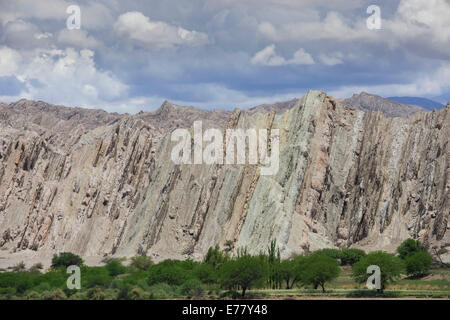 Geologic formations of a dry lake bed in the Monument Natural Angastaco, Salta, Argentina Stock Photo