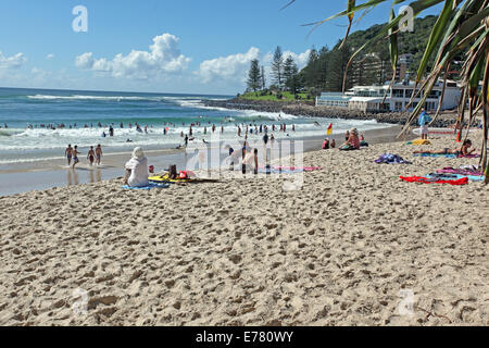 Burleigh Heads Beach on the Gold Coast of Australia Stock Photo
