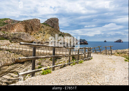 Balearic island pedestrian way Stock Photo