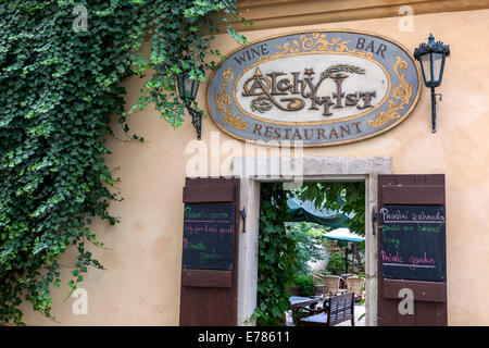 Prague Mala Strana luxury hotel, restaurant Alchymist Stock Photo