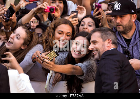 Toronto, Ontario, Canada. 8th Sep, 2014. Actor STEVE CARELL has his photo taken with fans as he attends the 'Foxcatcher' premiere during the 2014 Toronto International Film Festival at Roy Thomson Hall. Credit:  Igor Vidyashev/ZUMA Wire/Alamy Live News Stock Photo