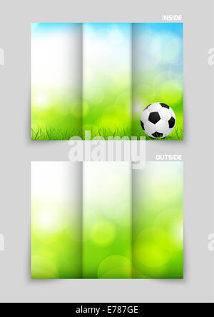 Tri-fold brochure template design Stock Photo