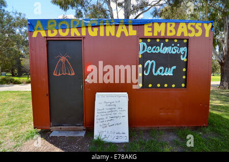 The Aboriginal Tent Embassy, Old Parliament House, Canberra, Australia Stock Photo