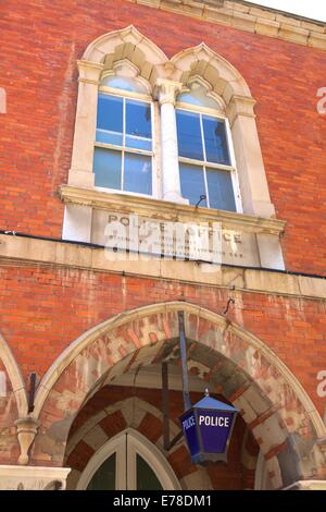 Central Police Station, Irish Town, Gibraltar, Cadiz Province, South West Europe Stock Photo