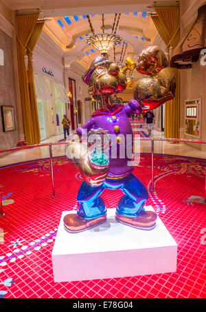 The Jeff Koons Popeye Sculpture display at the Wynn Hotel in Las Vegas Stock Photo