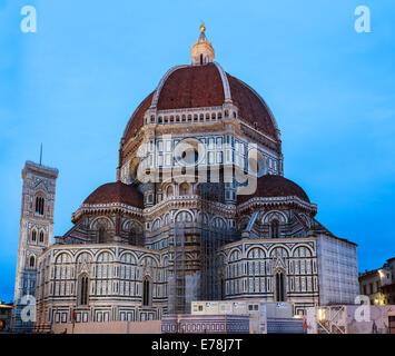 The Gothic style Basilica di Santa Maria del Fiore Basilica of Saint Mary of the Flower is the main church of Florence, Italy. Stock Photo