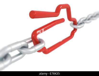 Red tank military symbol blocked with metal chains war concept- 3d illustration render perspective deep of field Stock Photo