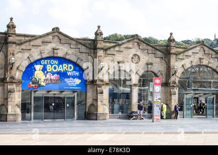 Sheffield railway station in Sheaf Square, formerly Pond Street and then Sheffield Midland in Sheffield City Centre, Yorkshire Stock Photo