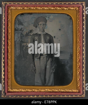 [Unidentified young soldier in Union Zouave uniform Stock Photo