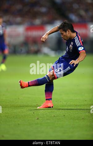 Hokkaido, Japan. 5th Sep, 2014. Yuto Nagatomo (JPN) Football/Soccer : Kirin Challenge Cup 2014 match between Japan 0-2 Uruguay at Sapporo Dome in Hokkaido, Japan . © Kenzaburo Matsuoka/AFLO/Alamy Live News Stock Photo