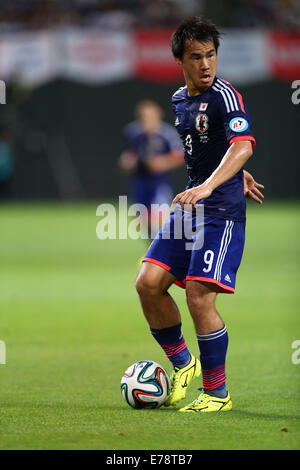 Hokkaido, Japan. 5th Sep, 2014. Shinji Okazaki (JPN) Football/Soccer : Kirin Challenge Cup 2014 match between Japan 0-2 Uruguay at Sapporo Dome in Hokkaido, Japan . © Kenzaburo Matsuoka/AFLO/Alamy Live News Stock Photo